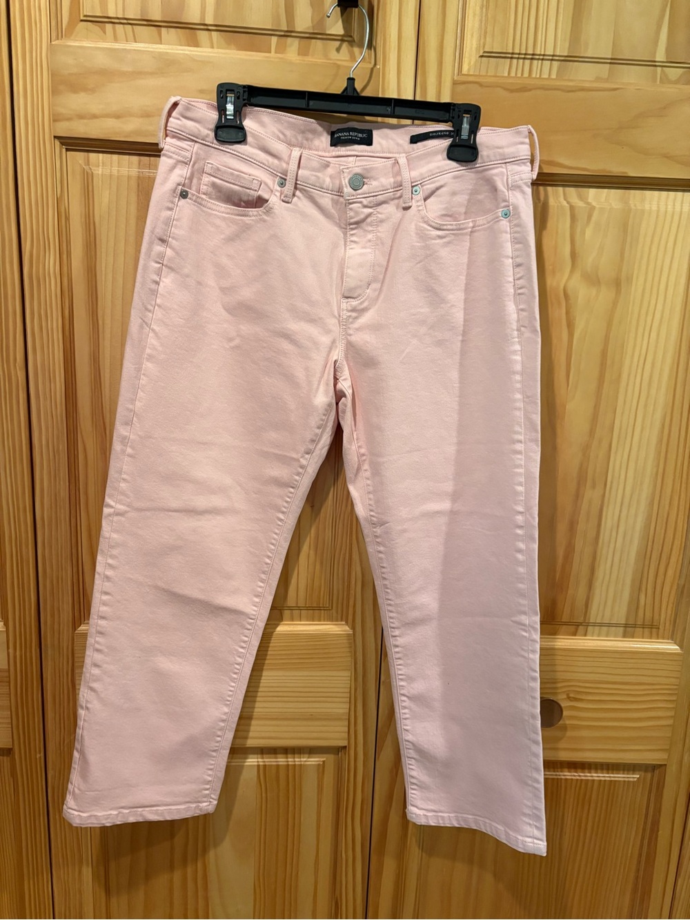 Banana Republic Girlfriend Ankle Jeans light pastel pink women’s size 30